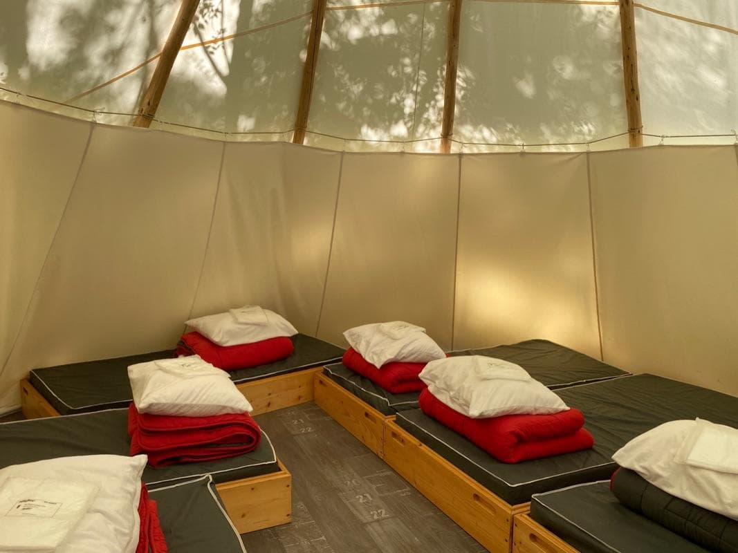 Les tipis au camping Les Rives de Grand Lieu
